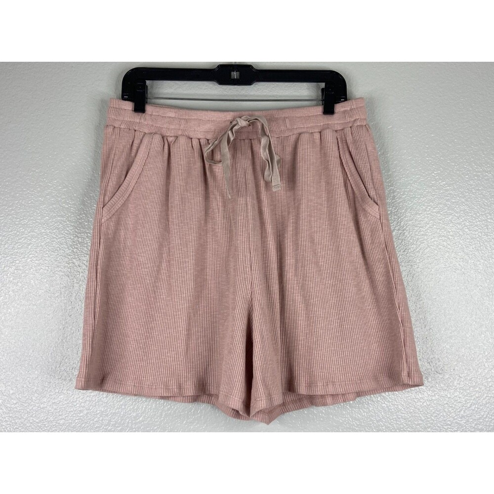 Very J Women 2X Blush Shorts Drawstring Soft Pink Stretch Casual Comfort